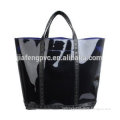 Soft Color Black PVC Beach/Tote Bag with Special Handle